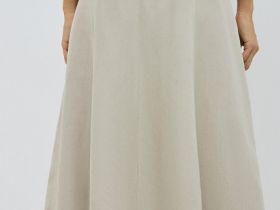 Длинная юбка А-силуэта, Бежевый