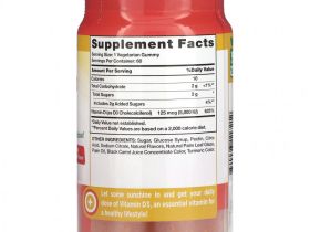 Nature's Truth, Витамин D3, высокая эффективность, натуральный персик, 5000 МЕ (125 мкг), 60 вегетарианских жевательных таблеток