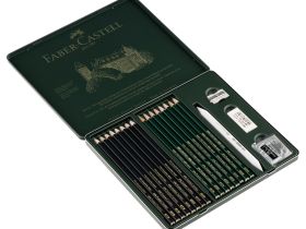 Набор карандашей чернографитные Faber-Castell "Pitt Graphite Matt" и "Castell 9000", 20 предметов, з