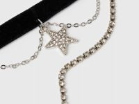 Набор чокеров для девочек, 2 шт., Серебряный