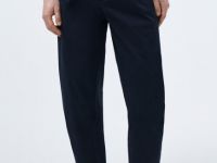 Брюки-чиносы со складками, Синий