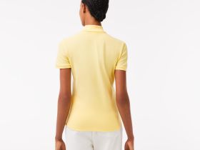 Женское поло Lacoste приталенного кроя из эластичного хлопка