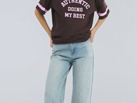 Широкие джинсы с высокой посадкой, Голубой