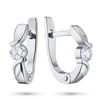 Серьги из белого золота с бриллиантами э0901сг03137900