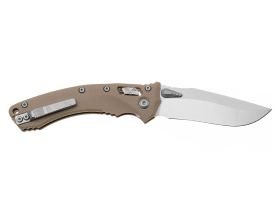 Складной нож Microtech Amphibian 137RL-10FLGTTA, сталь M390, рукоять G10, бежевый