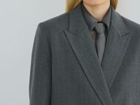 Двубортный жакет, Серый