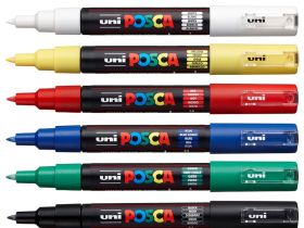 Набор маркеров POSCA PC-1M стандартные цвета 6 шт