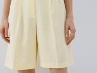 Шорты со складками, Желтый