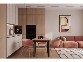 Кухонный стол Харрел 80x80 Дуб Барбера/Черный