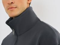 Джемпер с воротником-стойкой на молнии, Серый