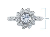 Классическое кольцо из белого золота э4712кц11190110_white