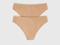 Классические трусы-брифы, 2 шт., Бежевый