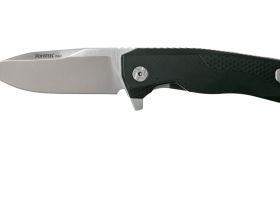 Нож складной LionSteel ROK A BS, сталь Satin Finish Bhler M390, рукоять алюминий, чёрный