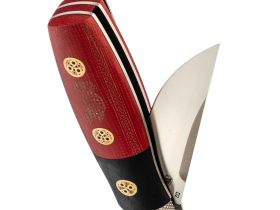 Складной нож Reptilian "Лесовик-02", сталь D2, рукоять G10, Limited Edition, красный