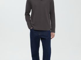 Поло с длинным рукавом из хлопка