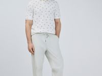 Поло с принтом, Белый