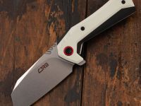 Складной нож CJRB Tigris, сталь AR-RPM9, White G10