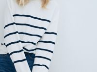 Свитшот в полоску, Белый