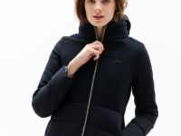 Женское стеганое пальто Lacoste со съемным капюшоном