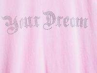 Футболка с аппликацией со стразами для девочек, Розовый