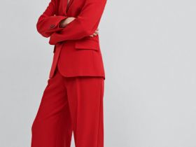 Прямые брюки, Красный