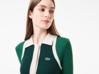 Женское эластичное платье Lacoste с длинным рукавом