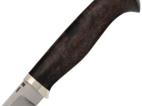 Шкуросъёмный нож Финка, сталь N690, рукоять карельская береза