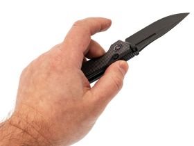 Складной нож Remette Rhino, сталь Sandvik 14C28N, рукоять микарта, черный
