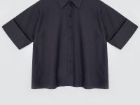 Блузка А-силуэта изо льна и вискозы