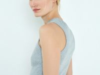 Базовая майка в рубчик, Серый