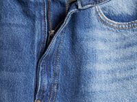 Широкие джинсы с высокой посадкой, Синий