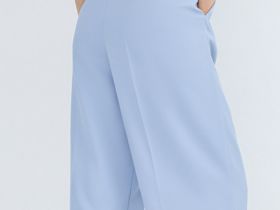 Зауженные брюки с поясом, Голубой