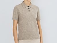 Джемпер поло из пряжи с шерстью, Коричневый