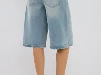 Шорты-бермуды со средней посадкой, Синий