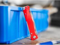 Складной нож Boker Atlas Red, сталь 12C27, рукоять сталь, красный
