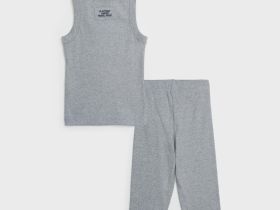 Комплект трикотажный для девочек: топ, брюки (легинсы)