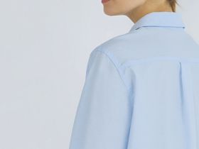 Рубашка из хлопка, Голубой