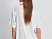 Футболка изо льна свободного силуэта