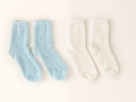 Носки Лагуна, белые/голубые