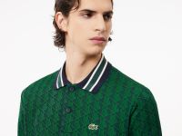 Мужское поло Lacoste классического кроя с монограммой