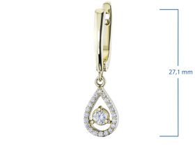 Серьги из желтого золота с бриллиантами э0301сг06162800