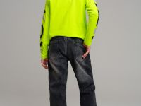 Брюки текстильные джинсовые утепленные флисом для мальчиков