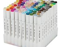 Набор двусторонних маркеров для скетчинга MESHU основные цвета 100 цв, текстильный чехол на молнии