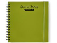 Скетчбук для акварели на спирали Малевичъ "Monet" 20х20 см 20 л 300 г, экстра-мелкое зерно