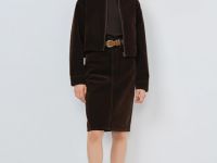 Жакет с бархатным напылением, Коричневый