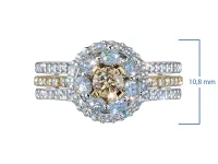 Кольцо из белого золота с бриллиантами э4801кц05250351