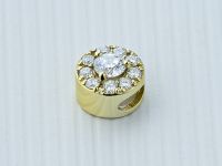 Классическая подвеска из желтого золота с бриллиантами э0301пд04182500