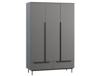 Распашной шкаф Квелен 3-144x220 Графитовый