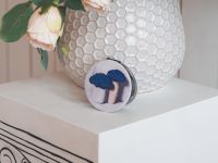 Зеркало двойное "Букет Васильков"