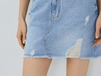 Джинсовая юбка мини, Голубой